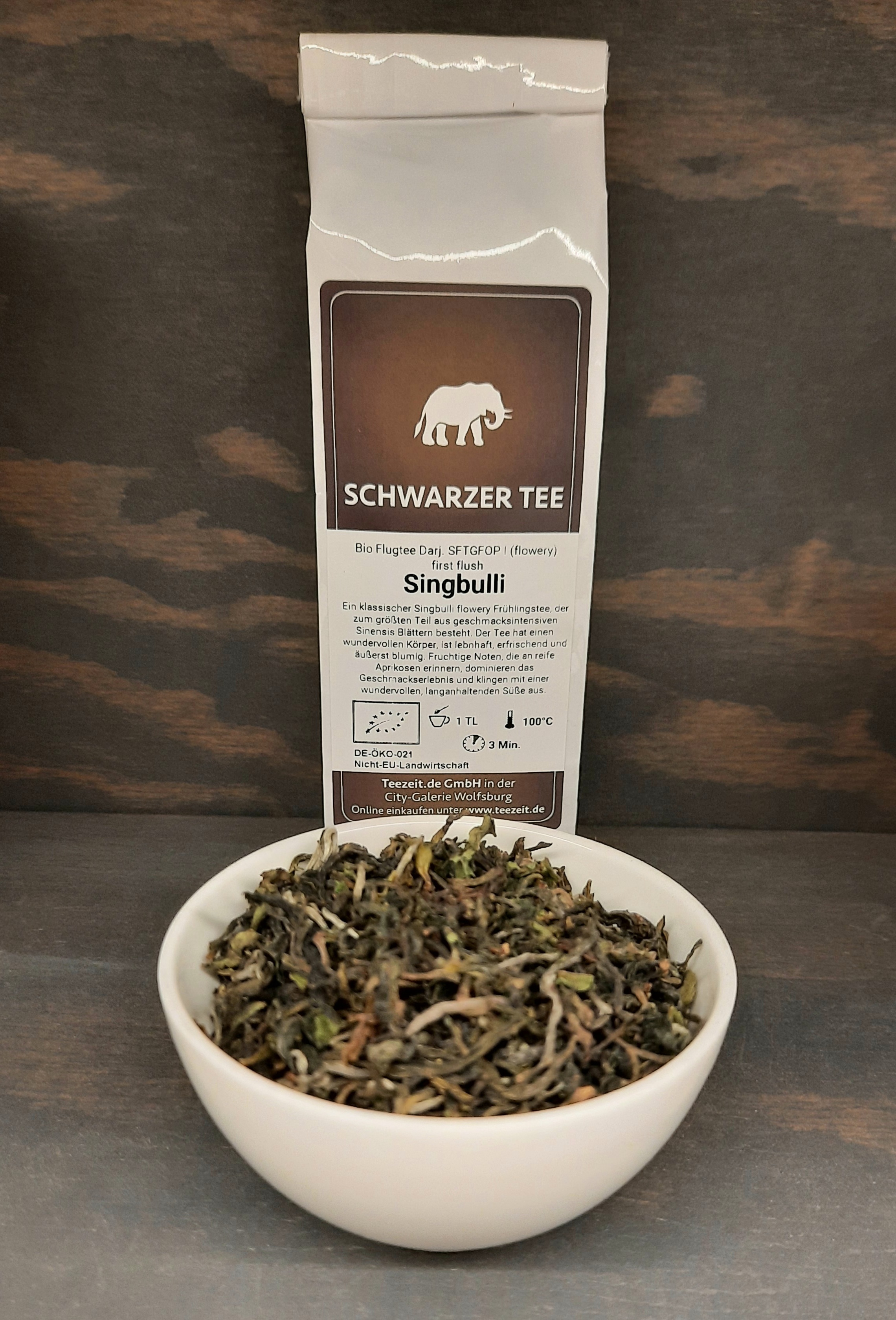 Bio Flugtee Darj. "Singbulli" - Schwarzer Tee, SFTGFOP (flowery) first flush